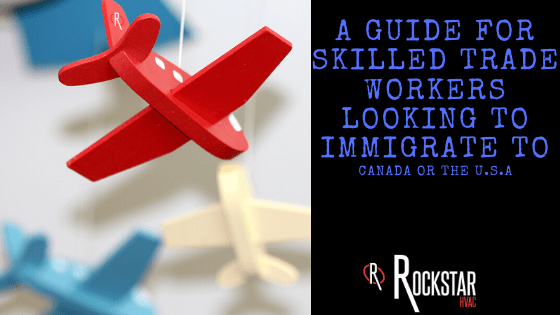 A Guide for Skilled Trade Workers Looking to Immigrate to Canada or the U.S.A Picture: blue and red toy planes