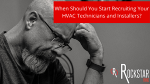 Blog Image When Should You Start Recruiting Your HVAC Technicians and Installers: grey picture of bald man with a beard looking down thinking and his hand on head
